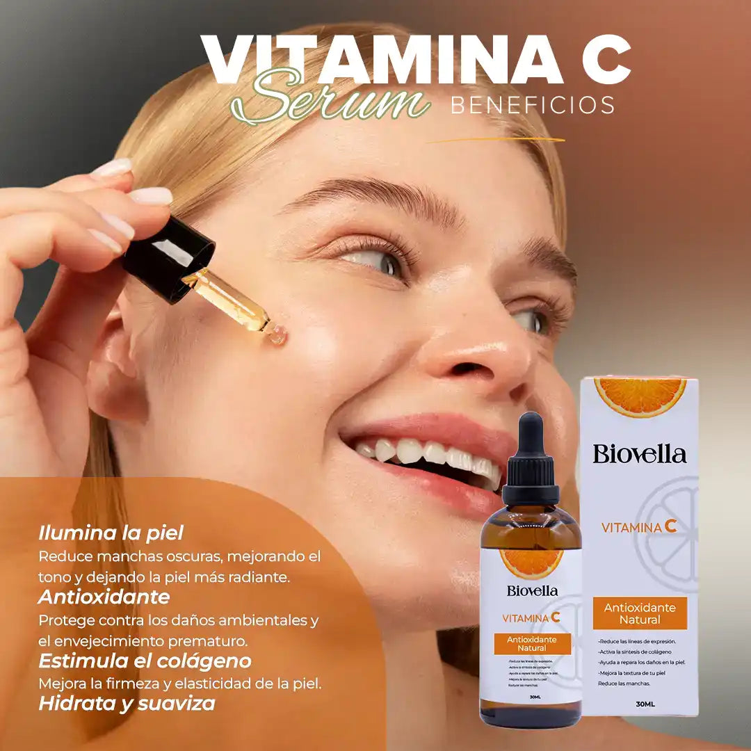 Radiance+™ Biovella | Serum Vitamina C | Activa el brillo natural de tu piel | Reduce manchas