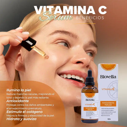 Radiance+™ Biovella | Serum Vitamina C | Activa el brillo natural de tu piel | Reduce manchas